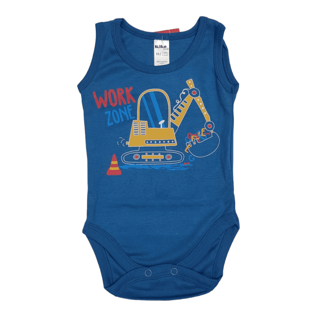 KIKO CLUB Bodi za bebe Work zone, Tamnoplavi