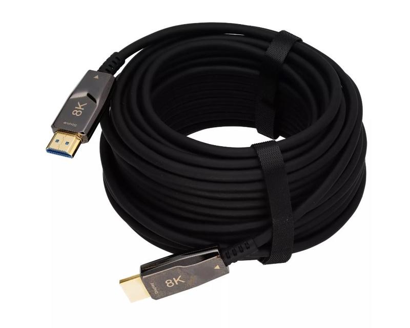 E-GREEN Optički kabl AOC HDMI 2.1 M/M 100m crni 8K/60Hz 48 Gbps, Crni