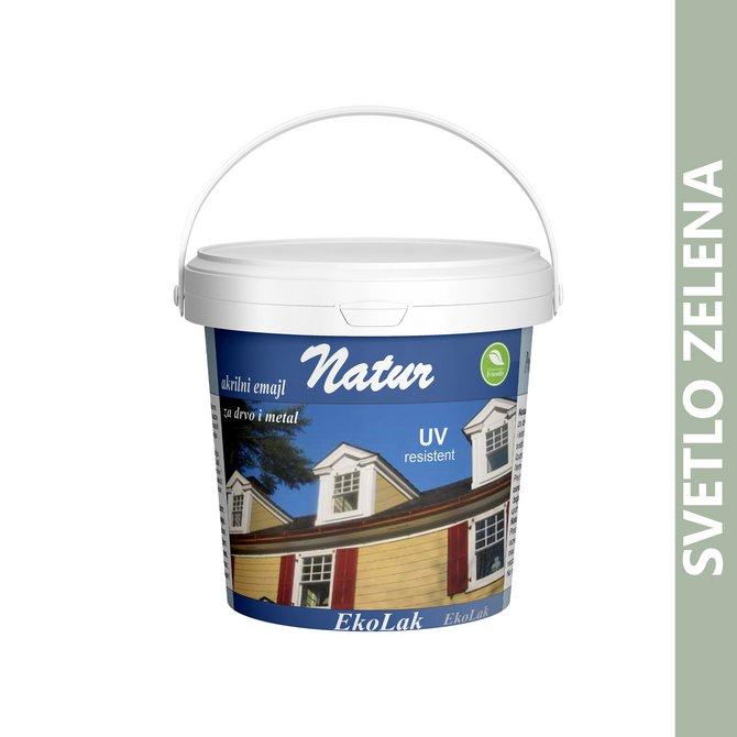 NATUR Akrilni emajl za drvo i metal, 0.75l, Svetlo zelena