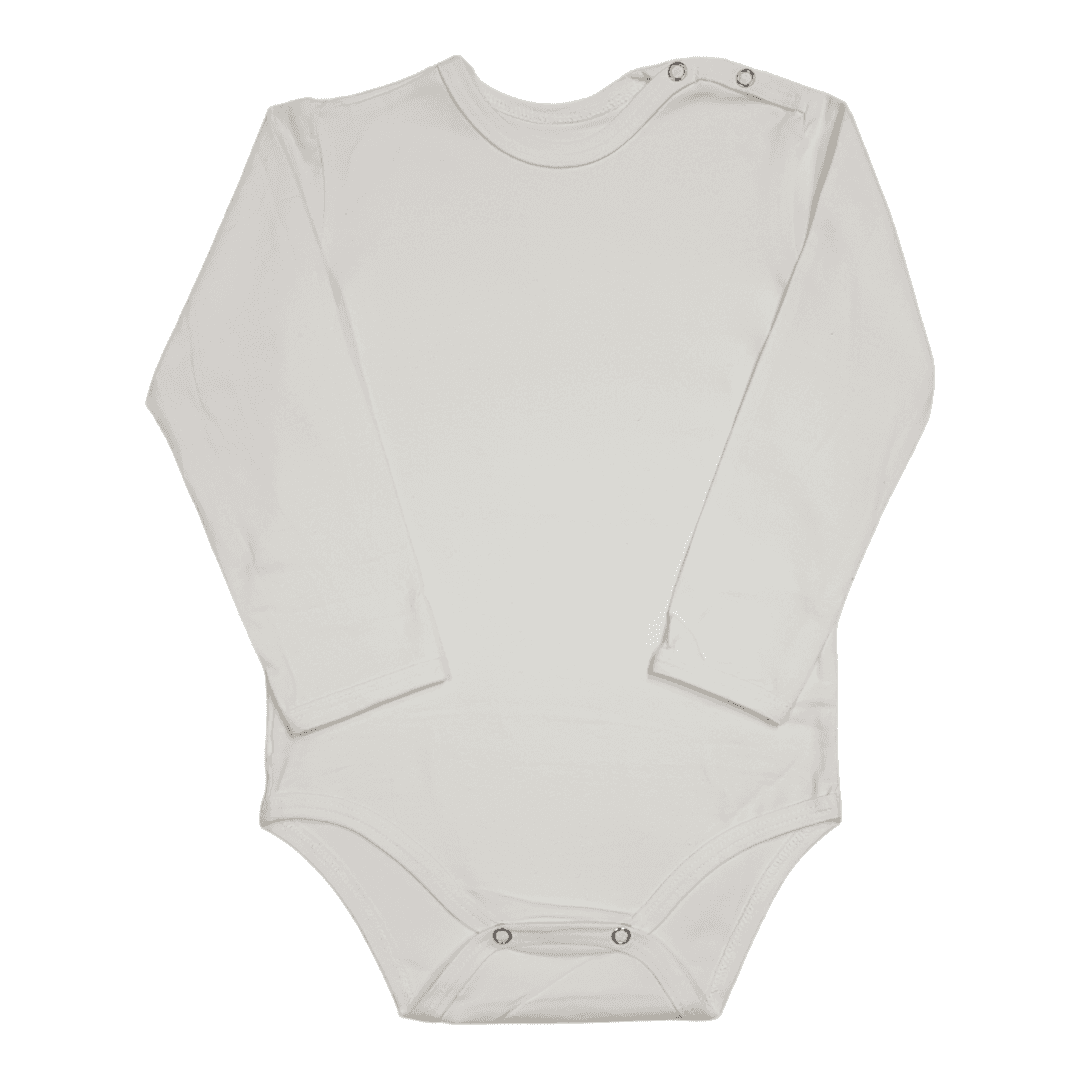 BUNNY BOO Bodi za bebe dugih rukava, Krem