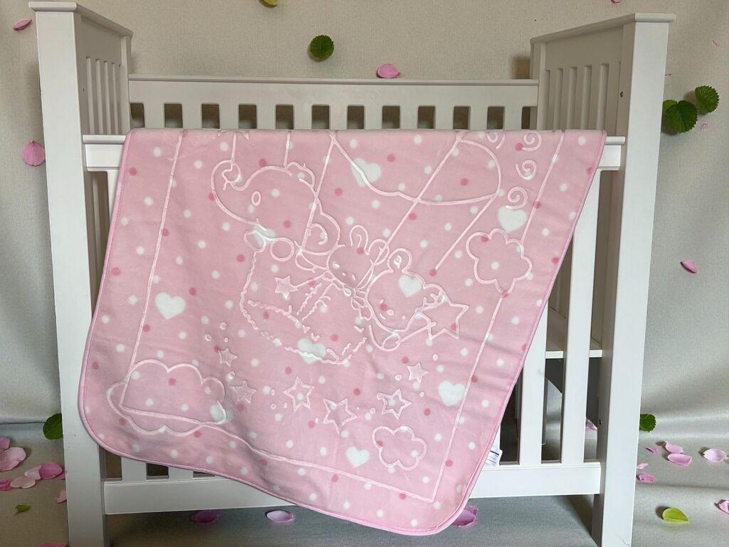 Viktorija Bebi ćebe Emboss - 100x120cm  Family Pink