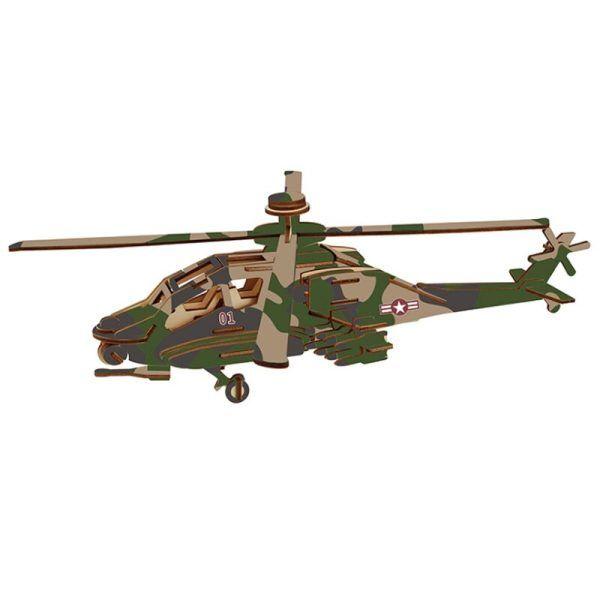 3D drvena slagalica Helikopter Apač, 32 dela