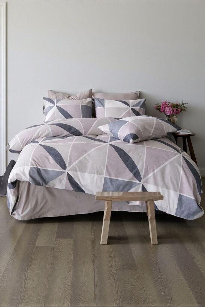 Viktorija Komplet set posteljina za Francuski ležaj Cotton 200x220cm, Diamon Bej