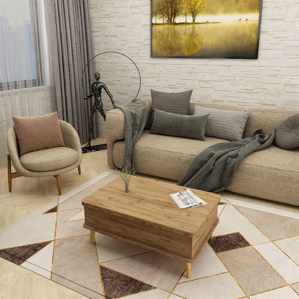 Hanah Home Sto za dnevnu sobu Dy Ada 90x38x60 cm, Smeđa