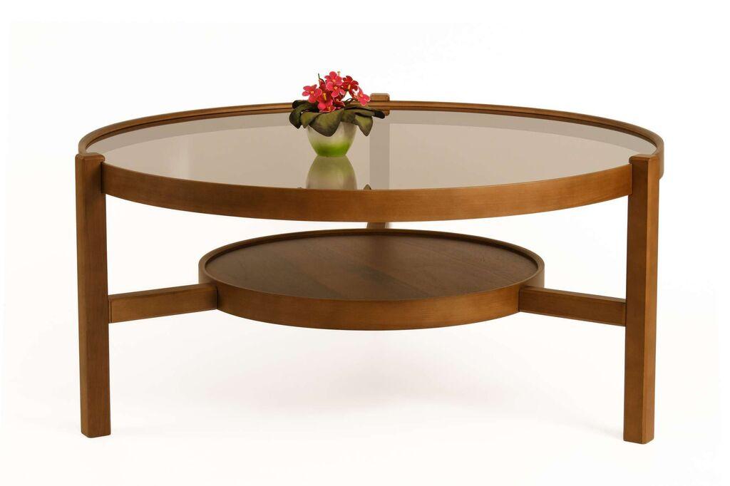 Hanah Home Klub sto Flora, 100x48 cm, Braon