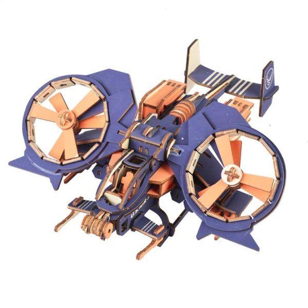 3D drvena slagalica Gunship letilica, 189 delova