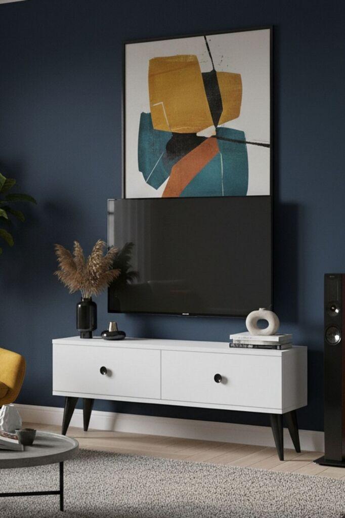 Hanah Home TV Komoda Mona 120, 120x40.5x32cm, Bela