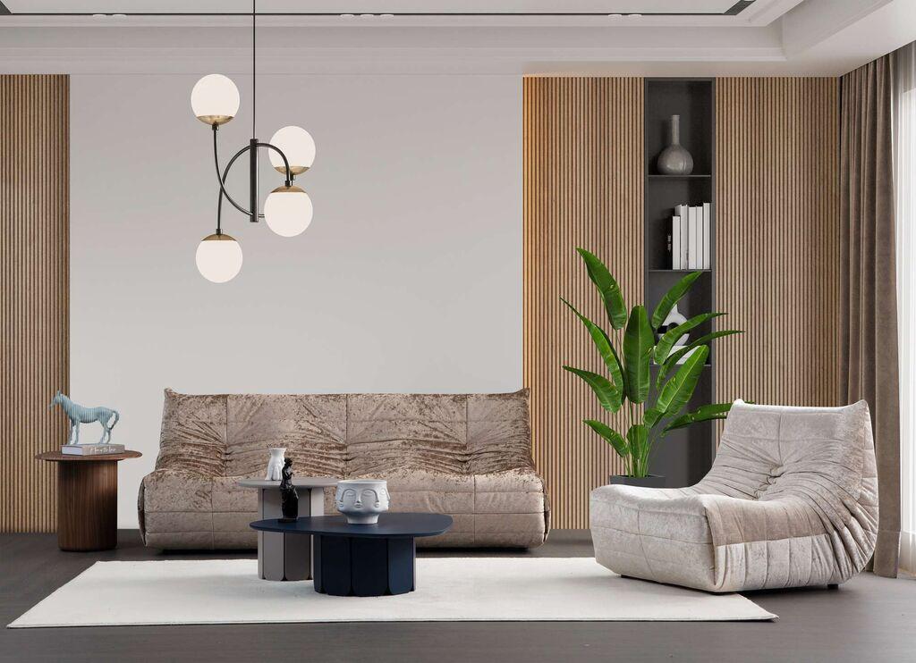 Atelier del Sofa Trosed Bocek, 210x100x80cm, Krem