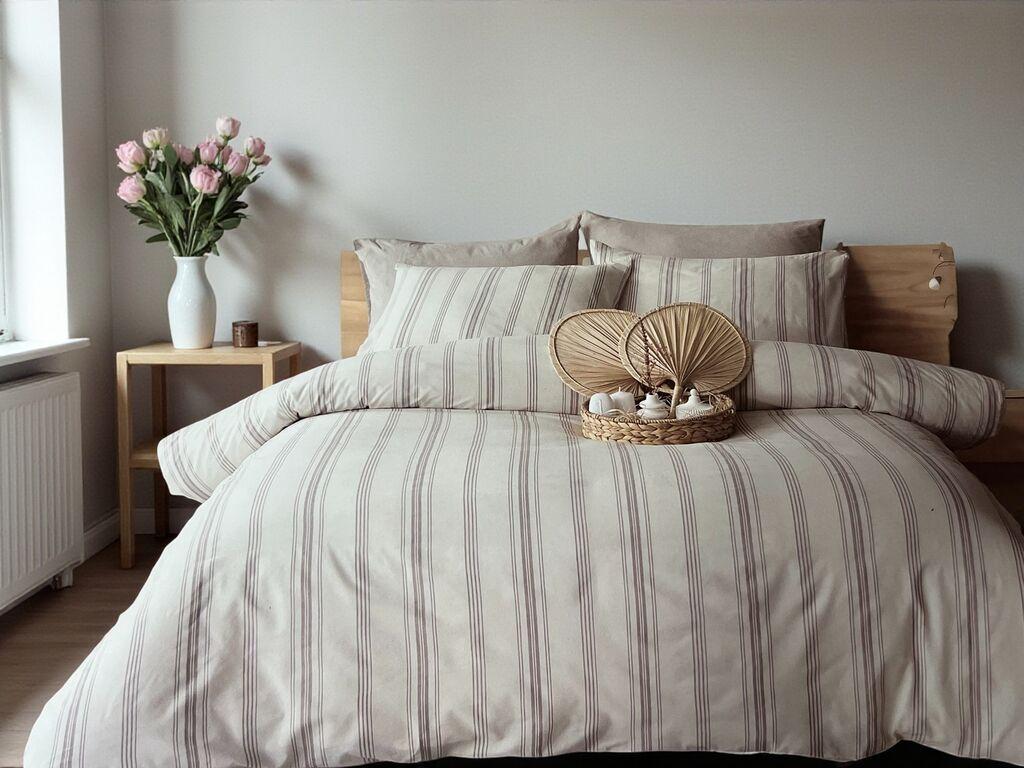 Viktorija Komplet set posteljina za Francuski ležaj Cotton-Life 200x220cm, Bej