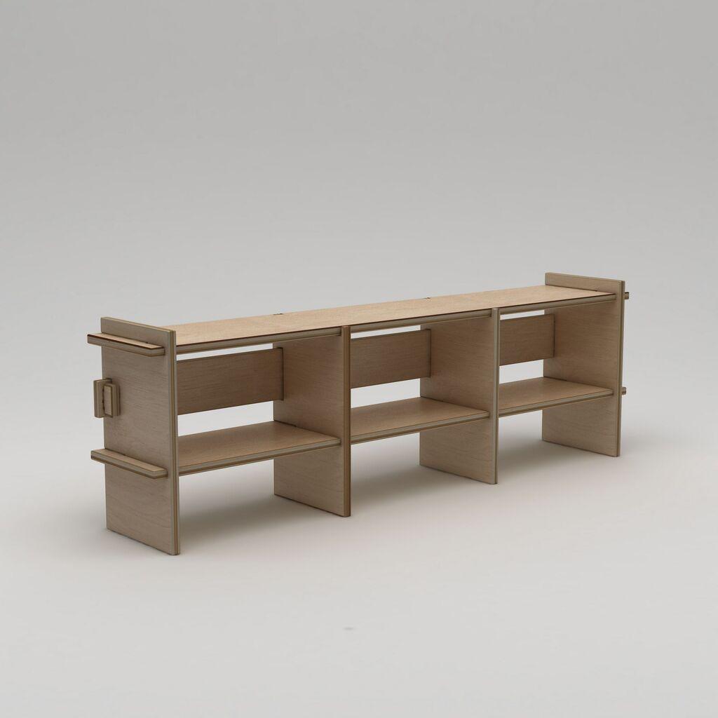 Hanah Home TV Komoda Lucis, 220x70x38cm, Smeđe boje