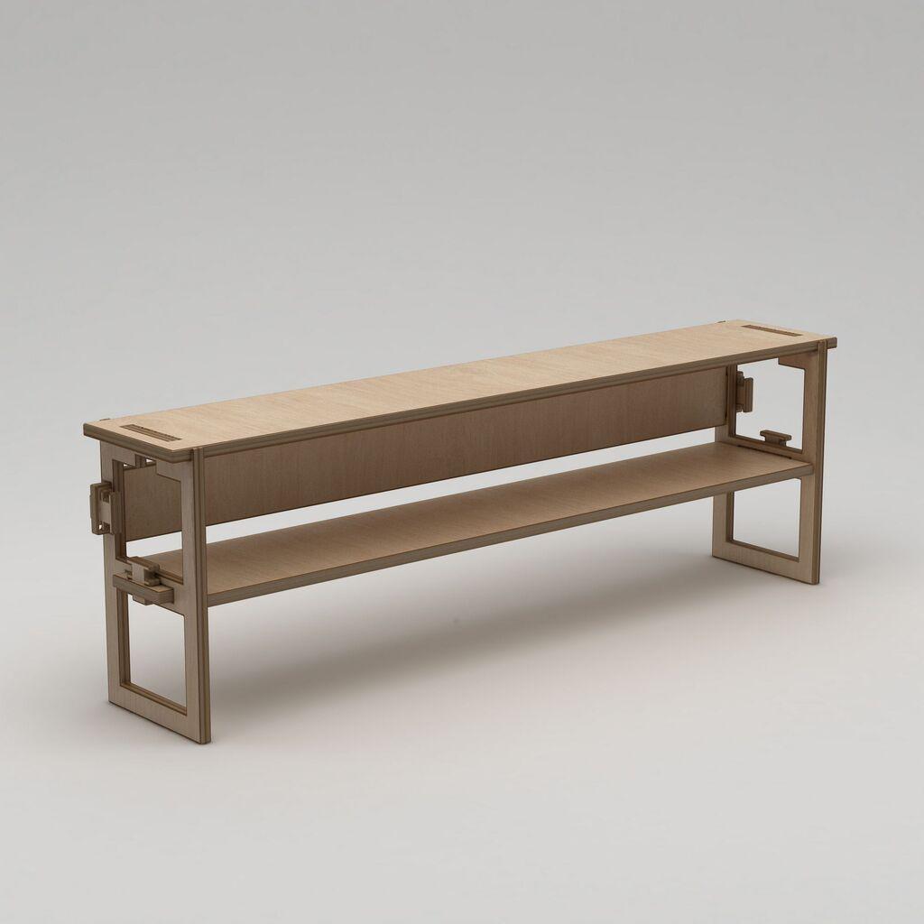 Hanah Home TV Komoda Linea, 220x70x38cm, Smeđe boje