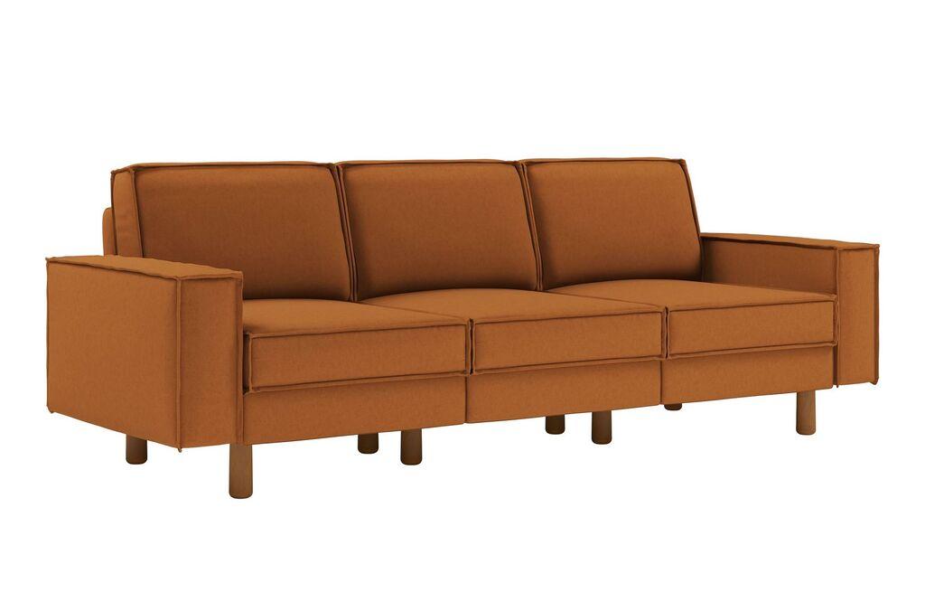 Atelier del Sofa Trosed Sparrow Extra 3, 238x89x87 cm, Braon