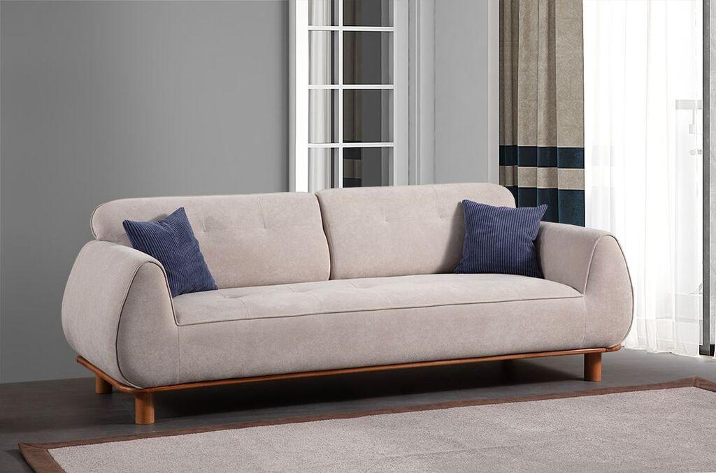 Atelier del Sofa Trosed Drop 3 Seater, 245x100x85cm, Sivi