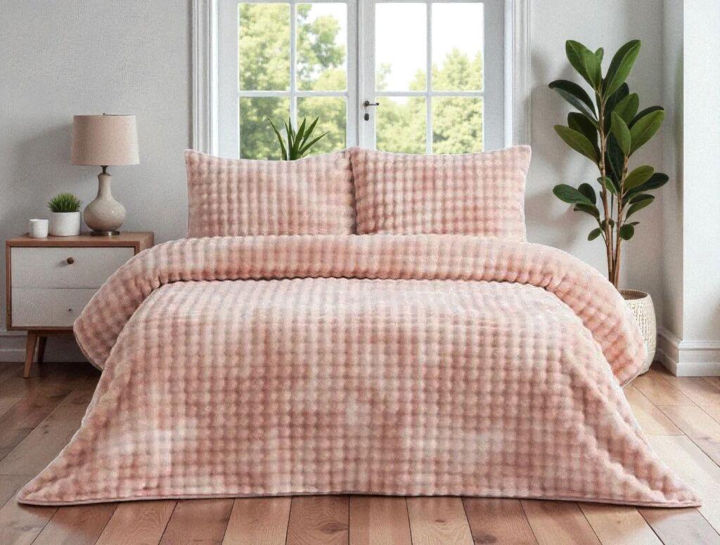 Viktorija Ćebe set Reflections - 220x240cm + 2 jastučnice 50x70cm Blush