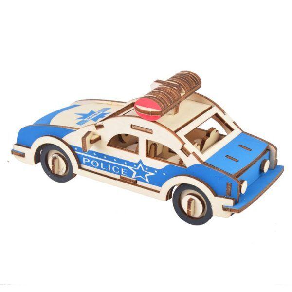 3D drvena slagalica Policijski automobil, 66 delova