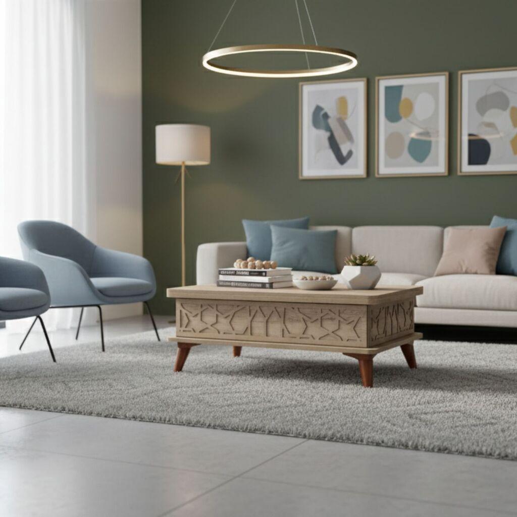Hanah Home Sto za dnevnu sobu Ada 90x38x60 cm, Bež