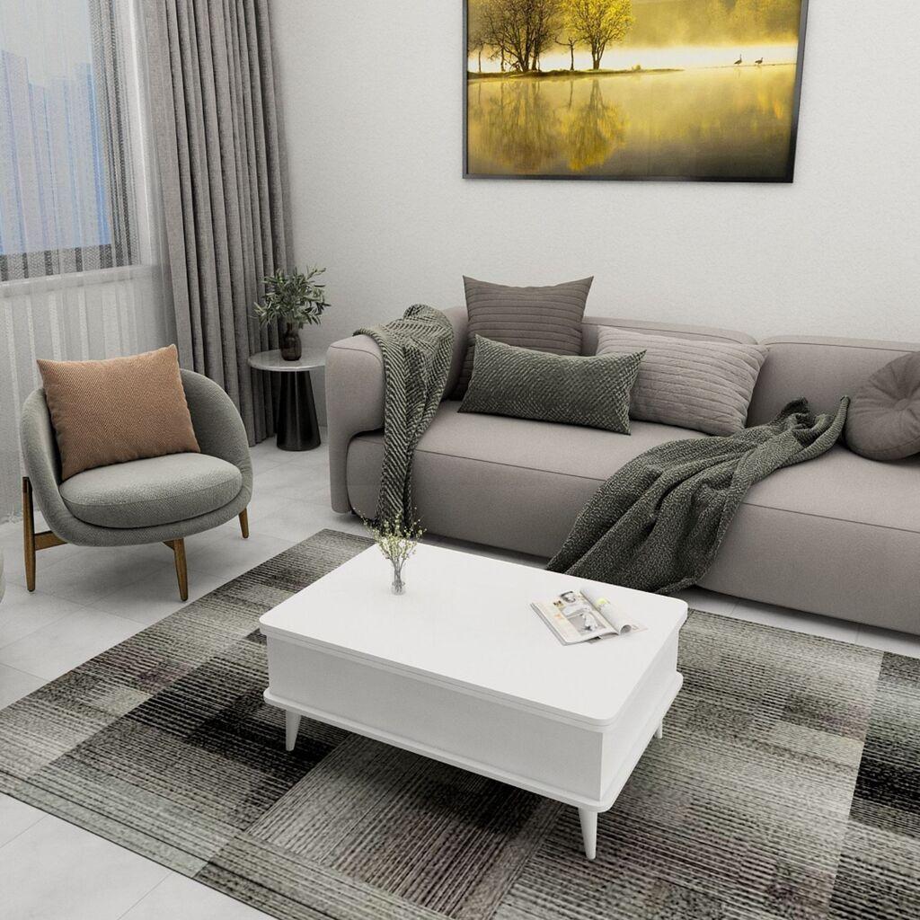 Hanah Home Sto za dnevnu sobu Dy Ada 90x38x60 cm, Bela