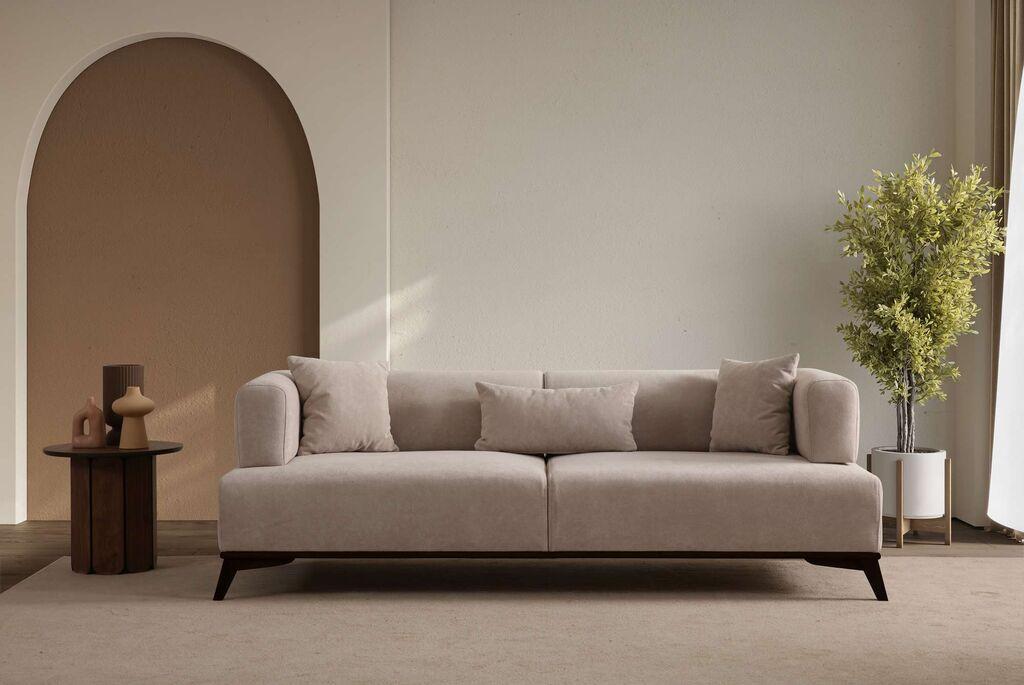 Atelier del Sofa Trosed Hera, 220x100x75cm, Krem-crni