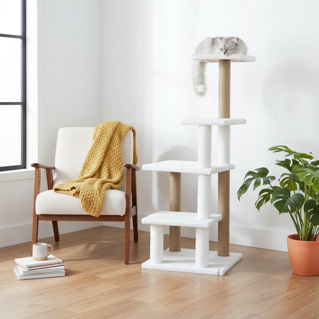 Paws & Whiskers Grebalica za mačke Alessi, Bela