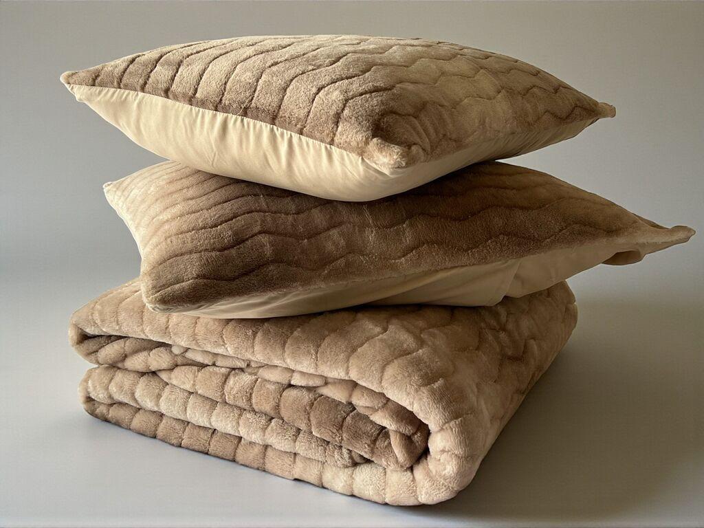 Viktorija Ćebe set Dream - 220x240cm + 2 jastučnice 50x70cm Bej