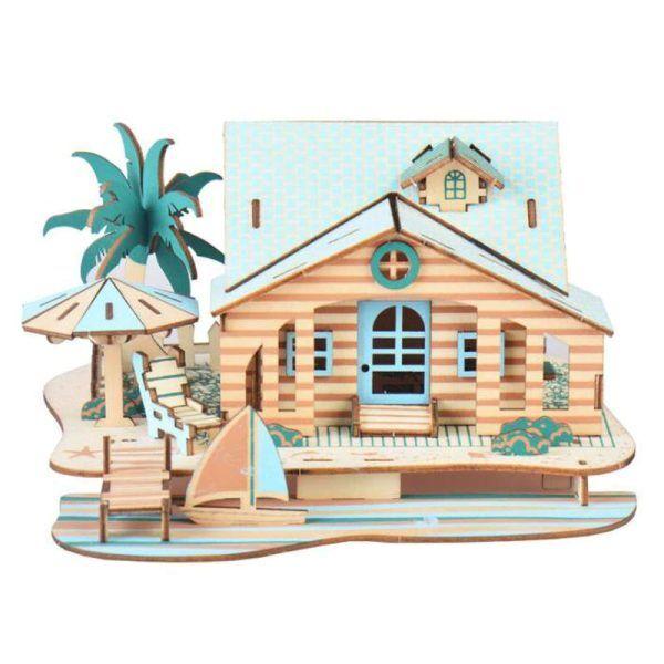 3D drvena slagalica Bali Island Vila, 86 delova