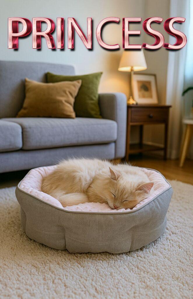 Paws & Whiskers Krevet za ljubimce Princess, 45x50x10 cm, Roze