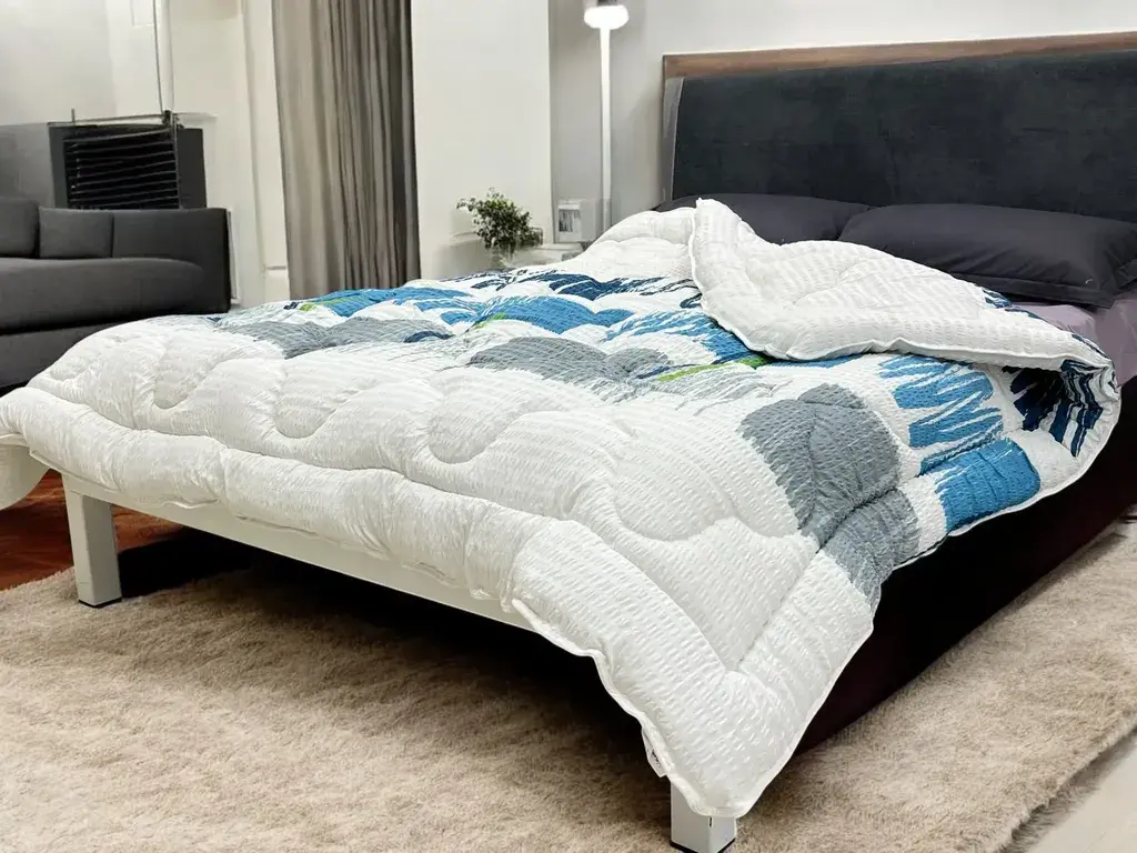 Viktorija Jorgan Silk Soft A7, 140x200 cm, Belo-plavi