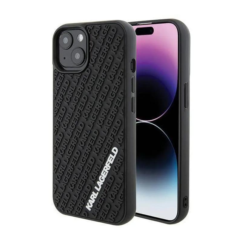 KARL LAGERFELD Maska za telefonHc 3D Multi Logo za iPhone 15 6.1, Crna