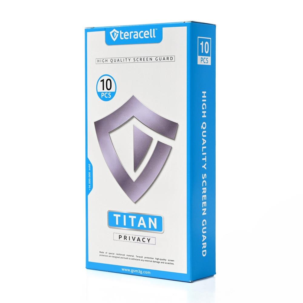 Zaštitno staklo Privacy Teracell Titan 2.5D za iPhone 15 Pro Max 6.7, Crno