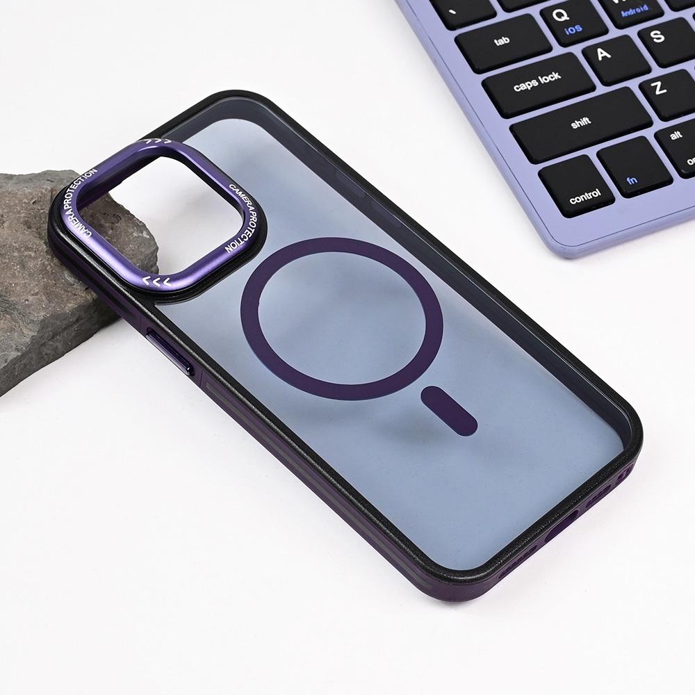 Maska za telefon Magsafe Trendy za iPhone 15 Pro Max 6.7, Ljubičasta