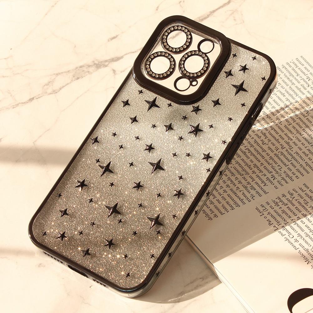 Maska za telefon Shiny Frame za iPhone 15 Pro Max 6.7, Crna