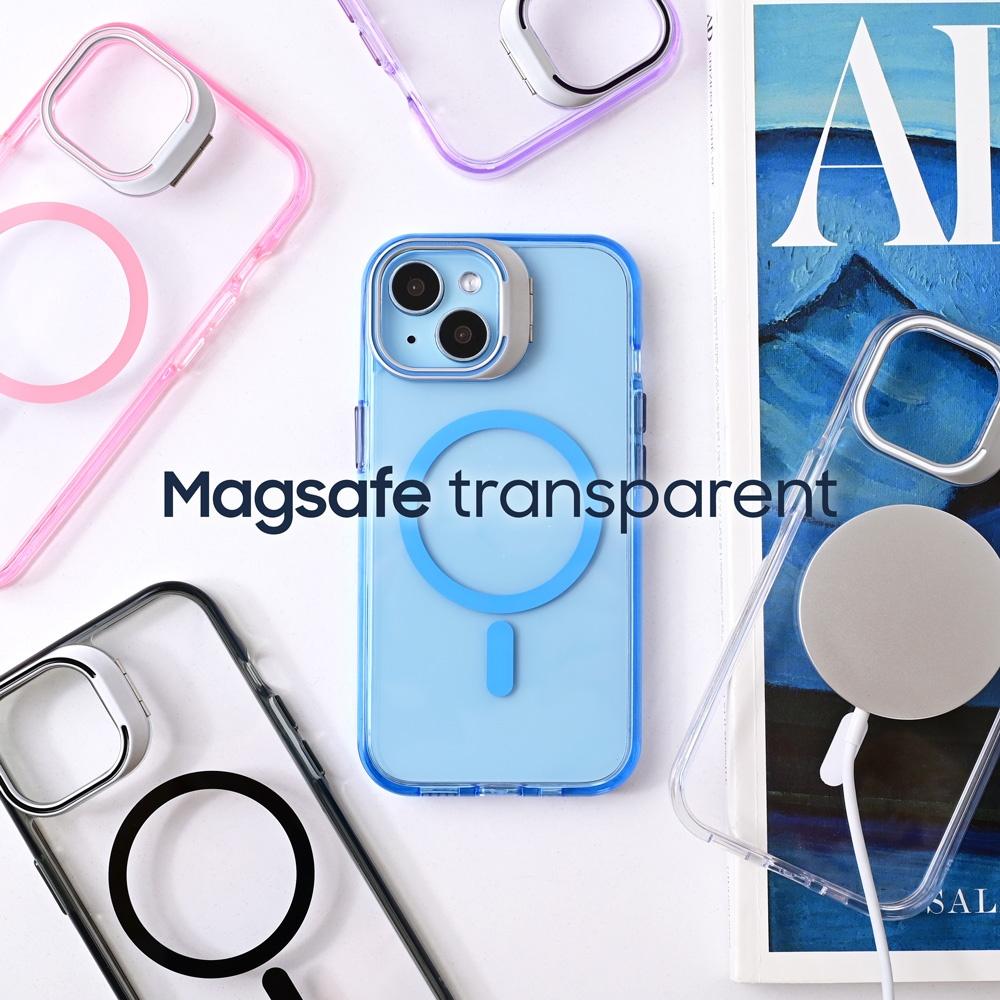 Maska za telefon Magsafe Transparent za iPhone 15 Plus 6.7, Ljubičasta