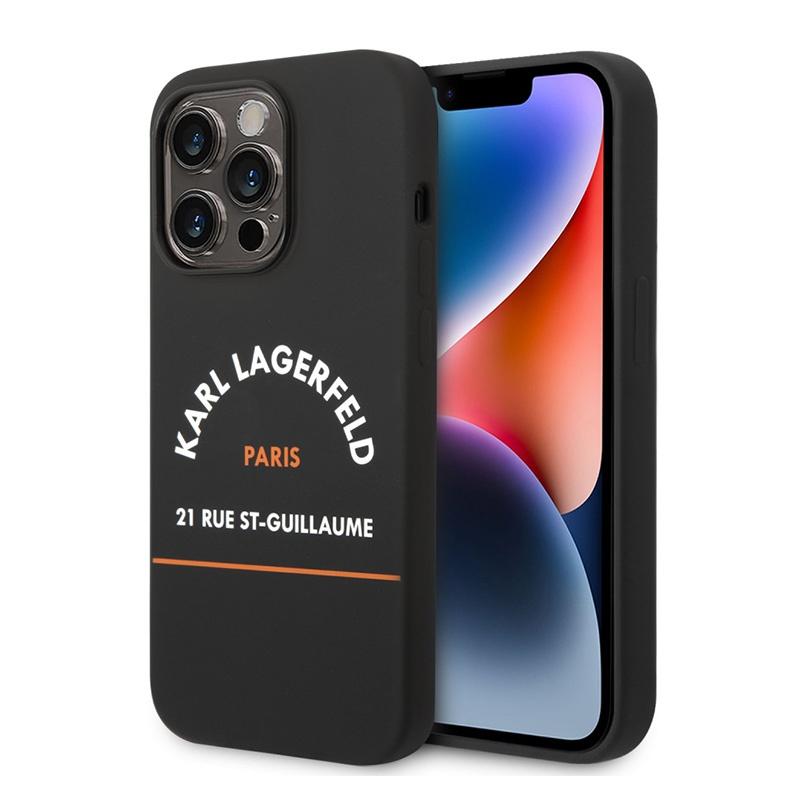 KARL LAGERFELD Maska za telefonHc Silicone RSG za iPhone 14 Pro 6.1, Crna