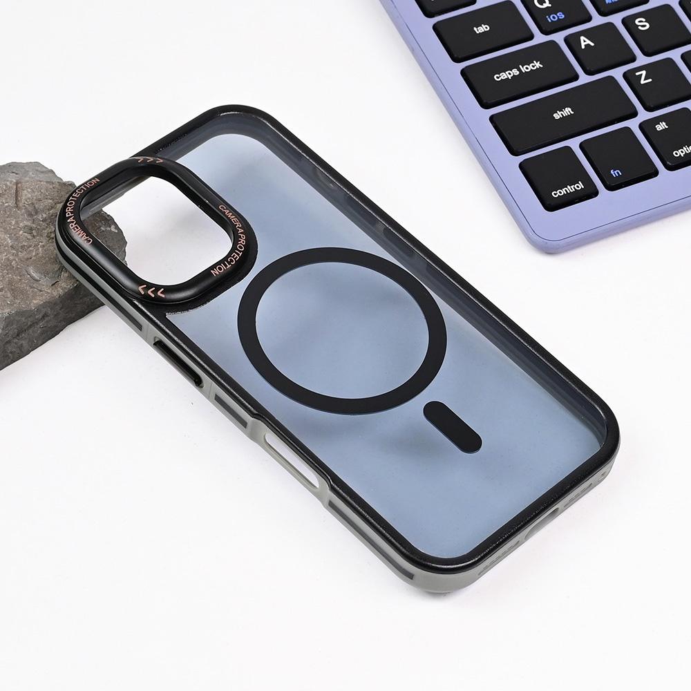 Maska za telefon Magsafe Trendy za iPhone 16 6.1, Crna