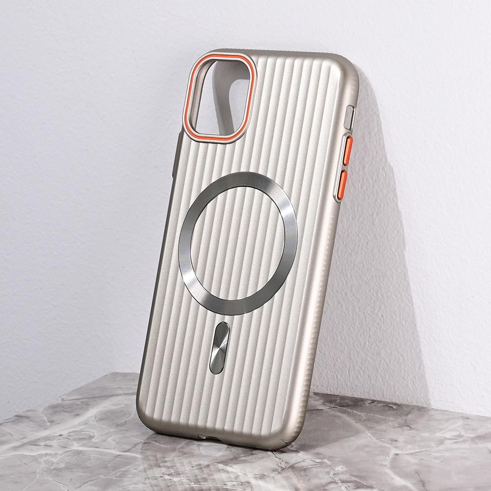Maska za telefon Magsafe Stripe za iPhone 11 6.1, Siva