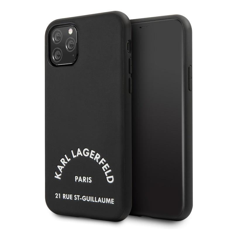 KARL LAGERFELD Maska za telefonPU Leather ST Guillame za iPhone 11 Pro Max 6.5, Crna