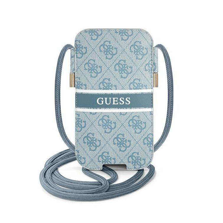 Maska za telefon Guess Pouch PU 4g Stripe, 170 mm x 95mm, Plava