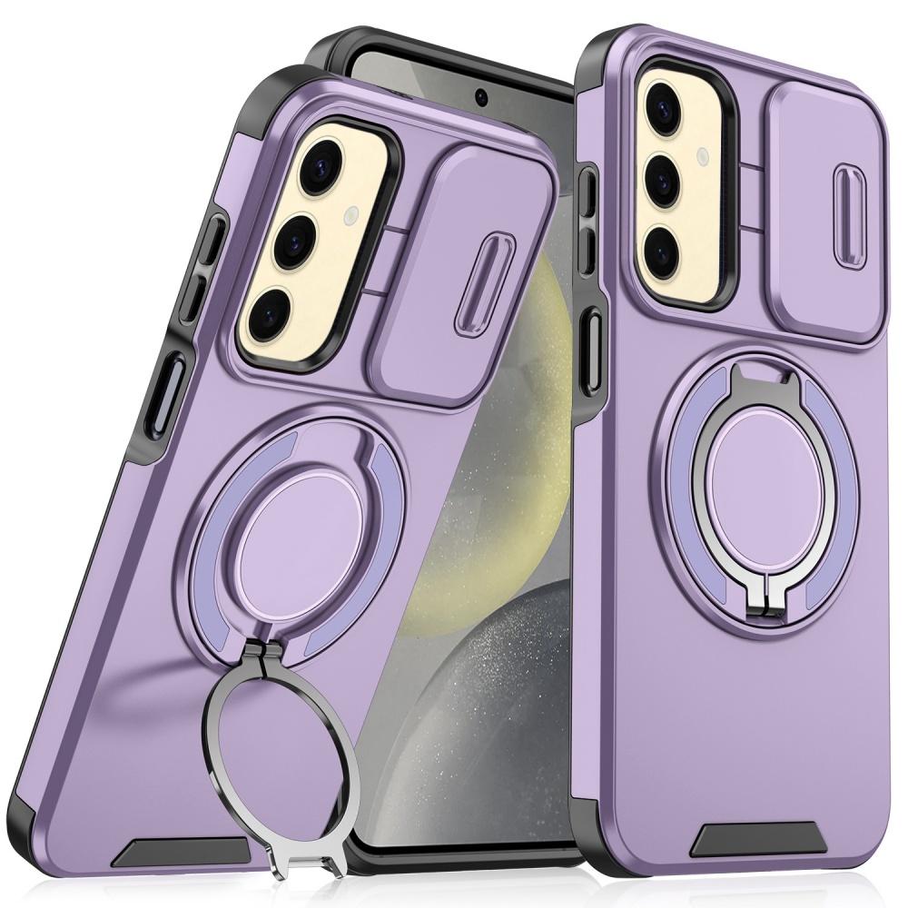 Maska za telefon sa prstenom CamShield za Samsung S921B Galaxy S24, Ljubičasta