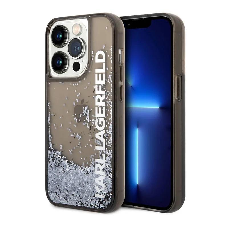 KARL LAGERFELD Maska za telefonHc Liquid Glitter Elong za iPhone 13 Pro Max 6.7, Crna