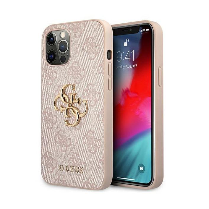 Maska za telefon Guess Hc PC 4G Big Metal Logo za iPhone 12 Pro Max 6.7 , Roze