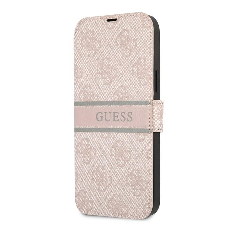 Maska za telefon Guess Stripe Bk Pu za iPhone 13 Pro 6.1, Roze