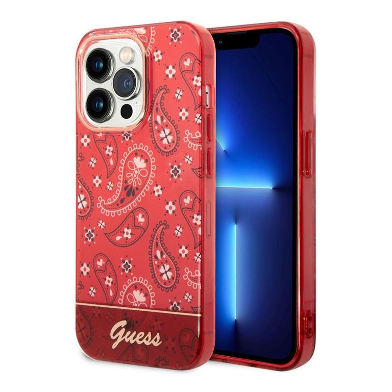 Maska za telefon Guess Hc IML Electro Cam Raisley za iPhone 14 Pro 6.1, Crvena