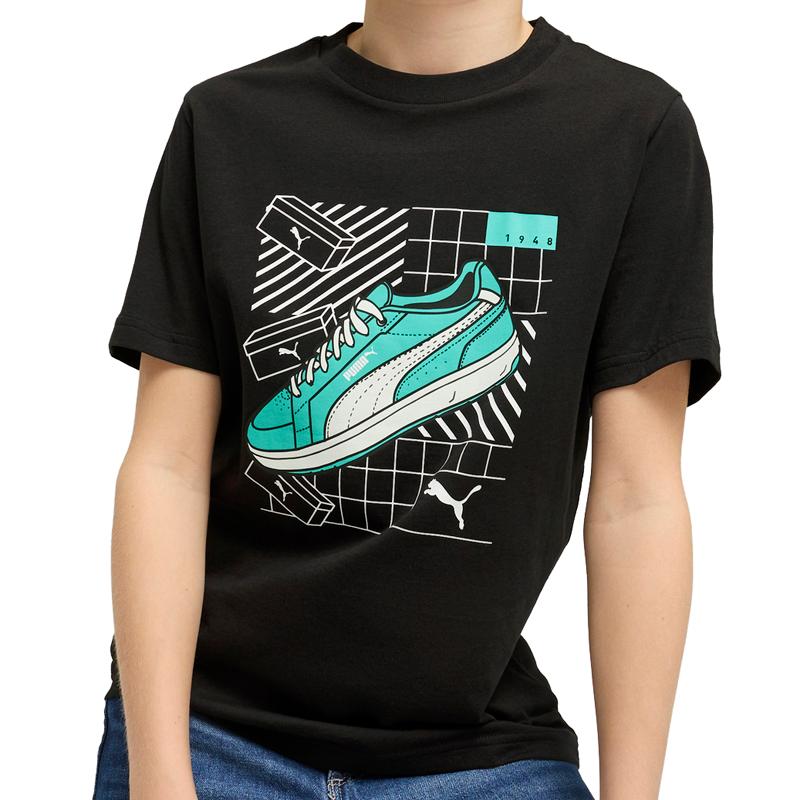 PUMA Majica za dečake Graphics Tee IV B, Crna