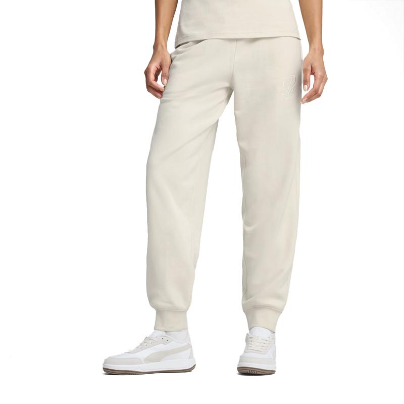 Puma Ženski donji deo trenerke ESS SCRIPT COMFORT, Beli