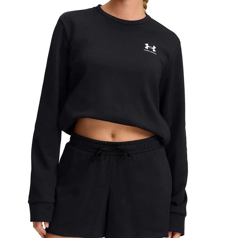 Under armour Ženski duks RIVAL TERRY CREW, Crni