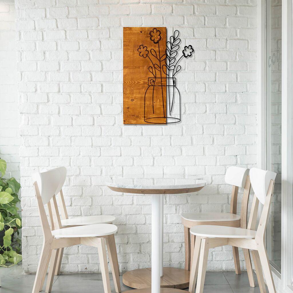 Wallity Zidna dekoracija Cicek2, 41x58 cm, Smeđe boje