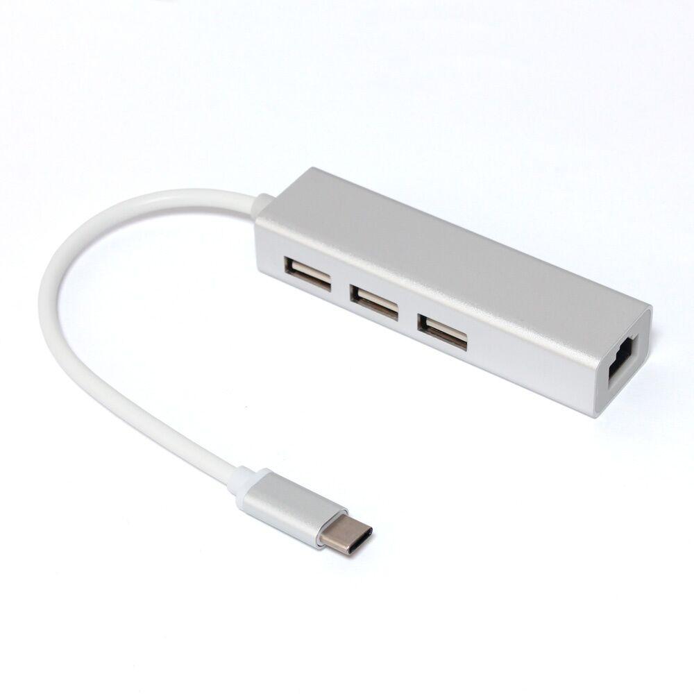 Adapter JWD-TC18, Type C na 3 USB 2.0 RJ45