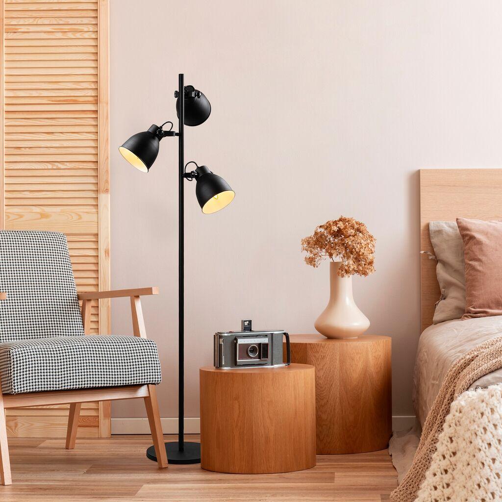 Opviq Podna lampa 13785, 37 x 37 x 162 cm, 3 x E14, 250 cm Kabl, Crna