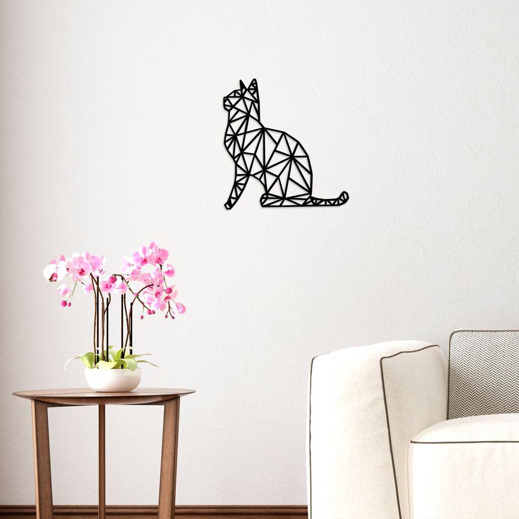 Wallity Zidna dekoracija Kedi, 35x46 cm, 8 mm, Crna