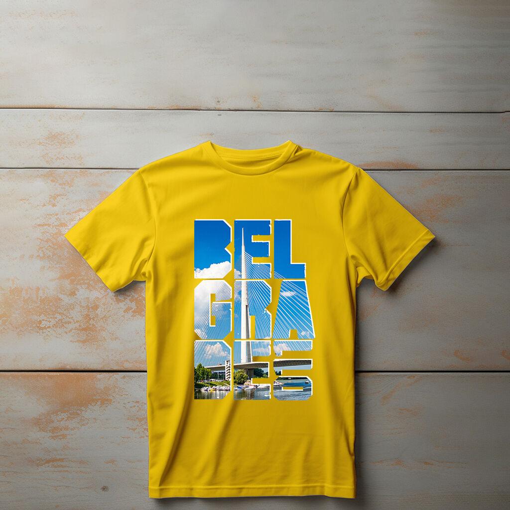 Camiseta Majica sa štampanim printom Cam 195, Dečija, Zlatne boje